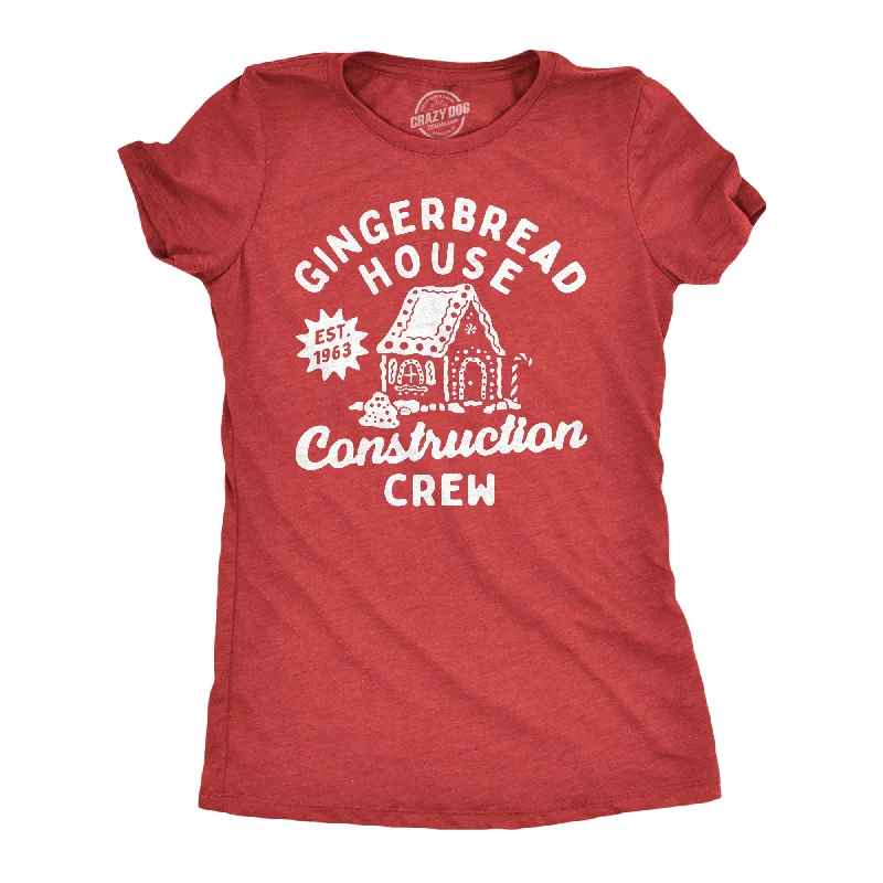 Gingerbread House Construction Crew Women's T Shirt Sleek Women's Metallic