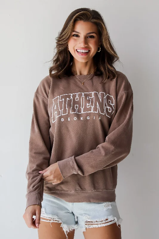Brown Athens Georgia Sweatshirt French