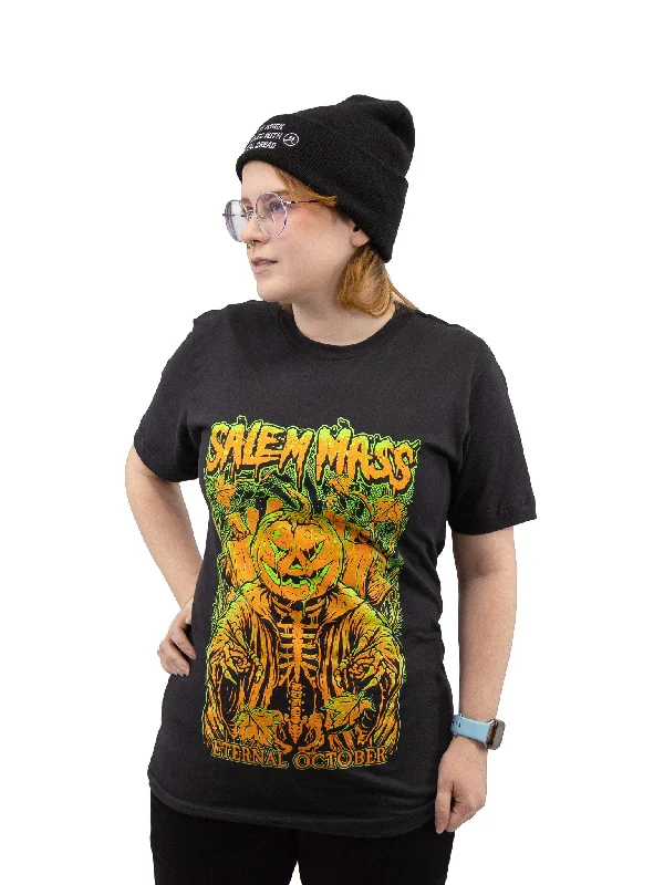 Salem Pumpkin T-shirt ETERNAL OCTOBER Stylish Women's Neon