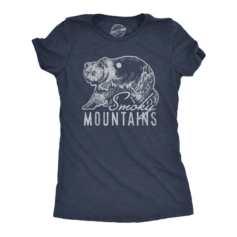 Retro Smokey Mountains Women's T Shirt Artistic Women's Avant - 