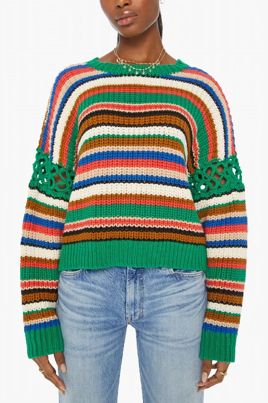 Long Drop Inset Pullover In Flower In The Storm Scandinavian