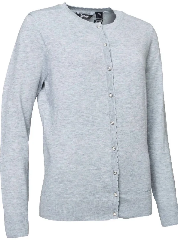 Women Ellerston Cardigan In Grey Melange Cool Women's Distressed