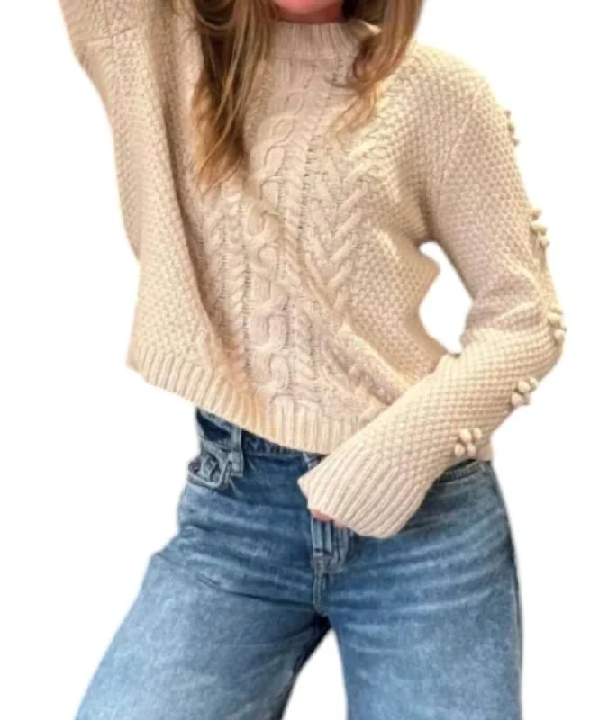 Amie Sweater In Irish Cream Edgy Women's Punk