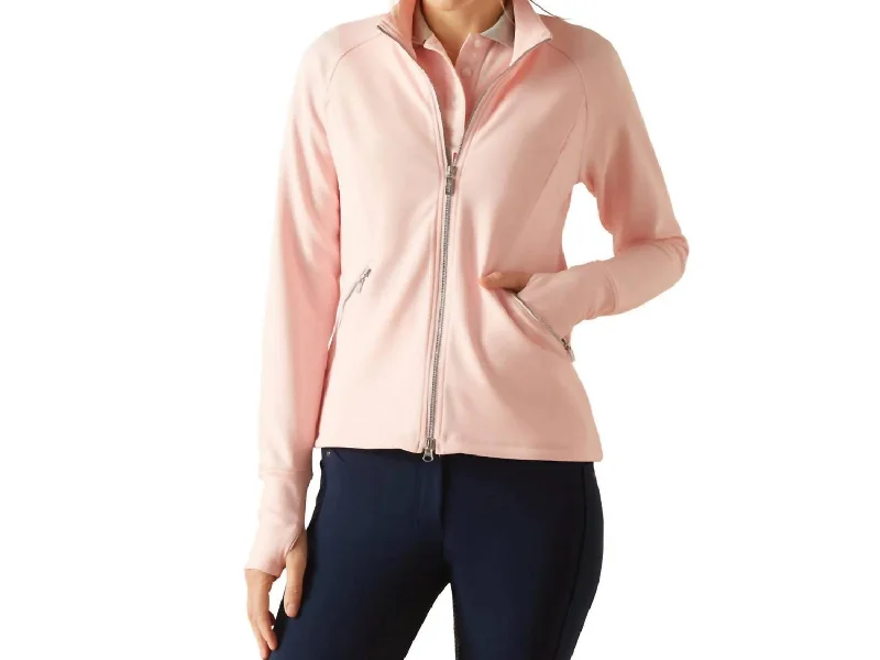 Bellatrix Full Zip Sweater In First Blush Vacation
