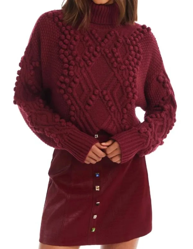 Daphne Sweater In Merlot Scandinavian