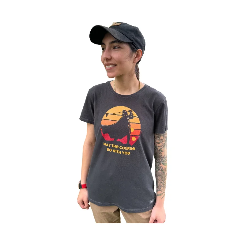 Life Is Good Women's May The Course Be With You Tee - Black FINAL SALE Traditional Women's Life Is Good Women's May The Course Be With You Tee - Black FINAL SALE Traditional Women's