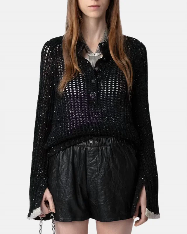 Halty Sweater In Noir Relaxed Women's 