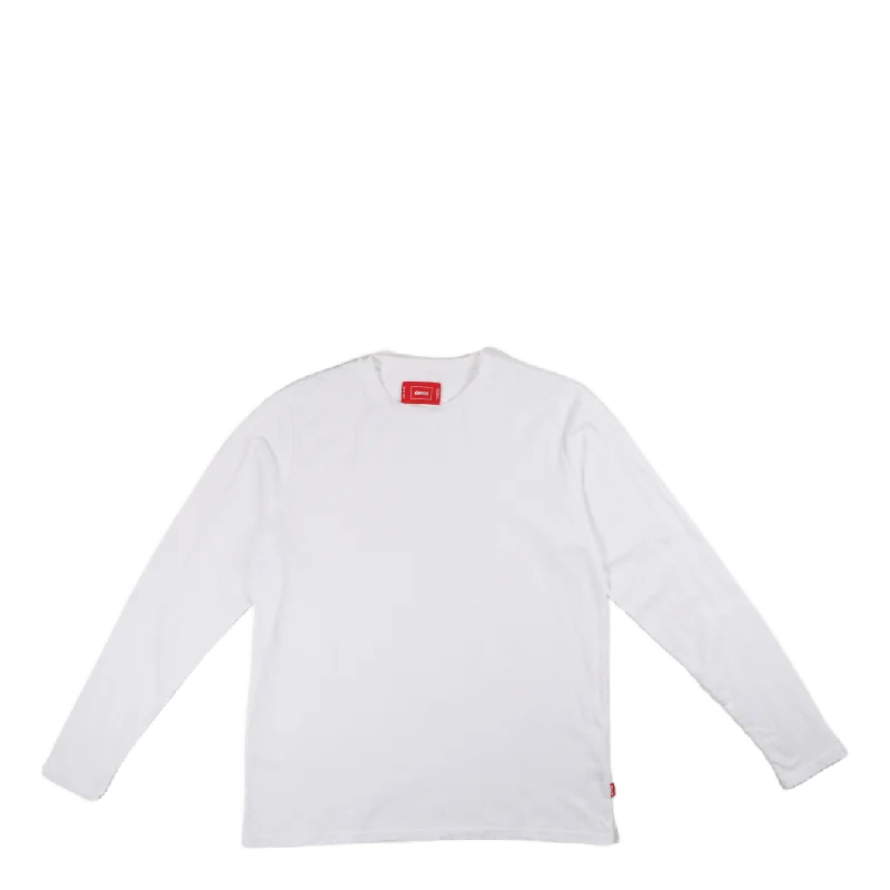 Blank Long Sleeve Tee White Dapper Women's Bow - adorned