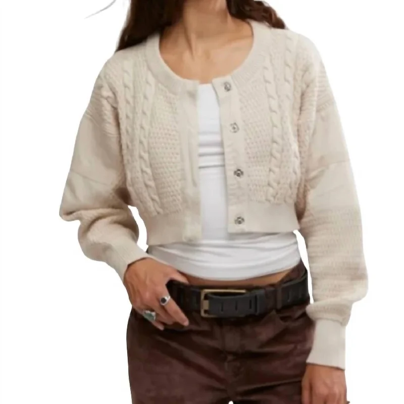 Heritage Cardigan In Crystal Grey Bold Women's Statement
