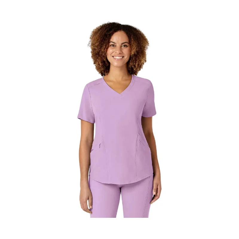 WonderWink Women's Renew V Neck Scrub Top - Violet Tulle - ONLINE STORE CREDIT/EXCHANGE ONLY Cashmere WonderWink Women's Renew V Neck Scrub Top - Violet Tulle - ONLINE STORE CREDIT/EXCHANGE ONLY Cashmere