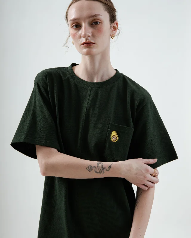 LULU Avocado Embroidery Oversize Tee (Green) Trendy Women's 