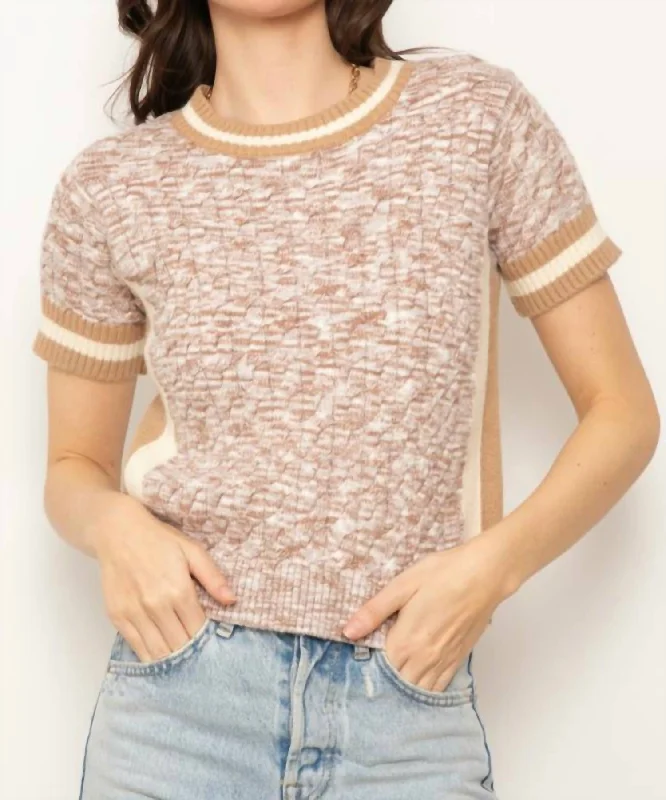 Luca Melange Sweater Shirt In Ivory Scandinavian