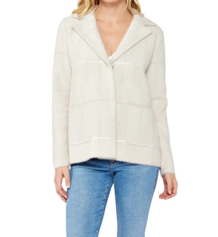 Celine Fuzzy Coatigan In Natural Athletic Women's 
