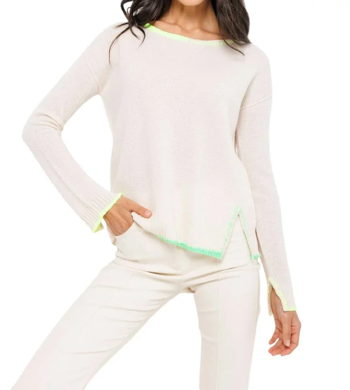 Split Decision Sweater In Frosting Sophisticated Women's 