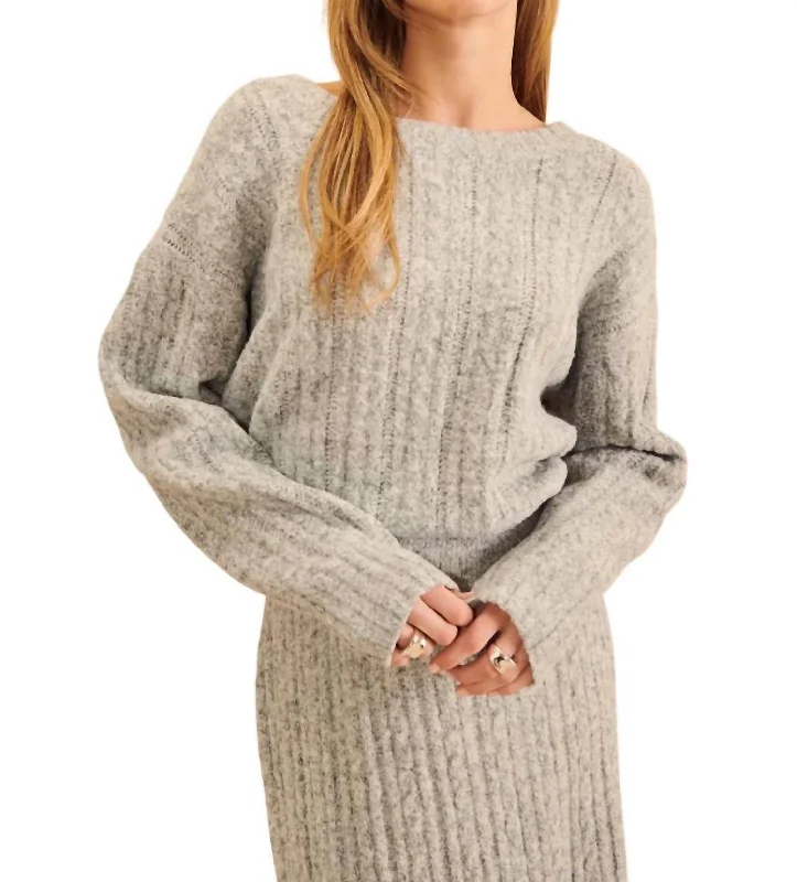 Chance Sweater In Smokey Cloud Dapper Women's 1920S