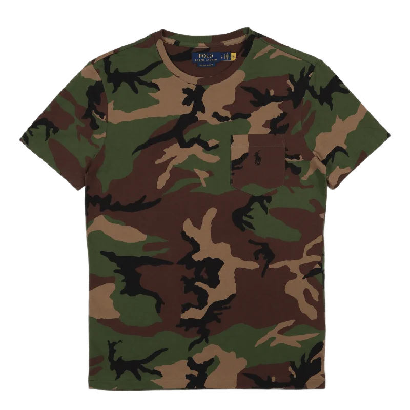 Custom Slim Fit Camo Pocket T-Shirt Surplus Camo Practical Women's Quick - dry