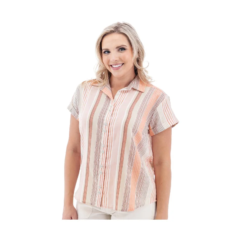 Old Ranch Women's Aviana Shirt 24 - Deep Coral - ONLINE STORE CREDIT/EXCHANGE ONLY Refined Women's Classic 