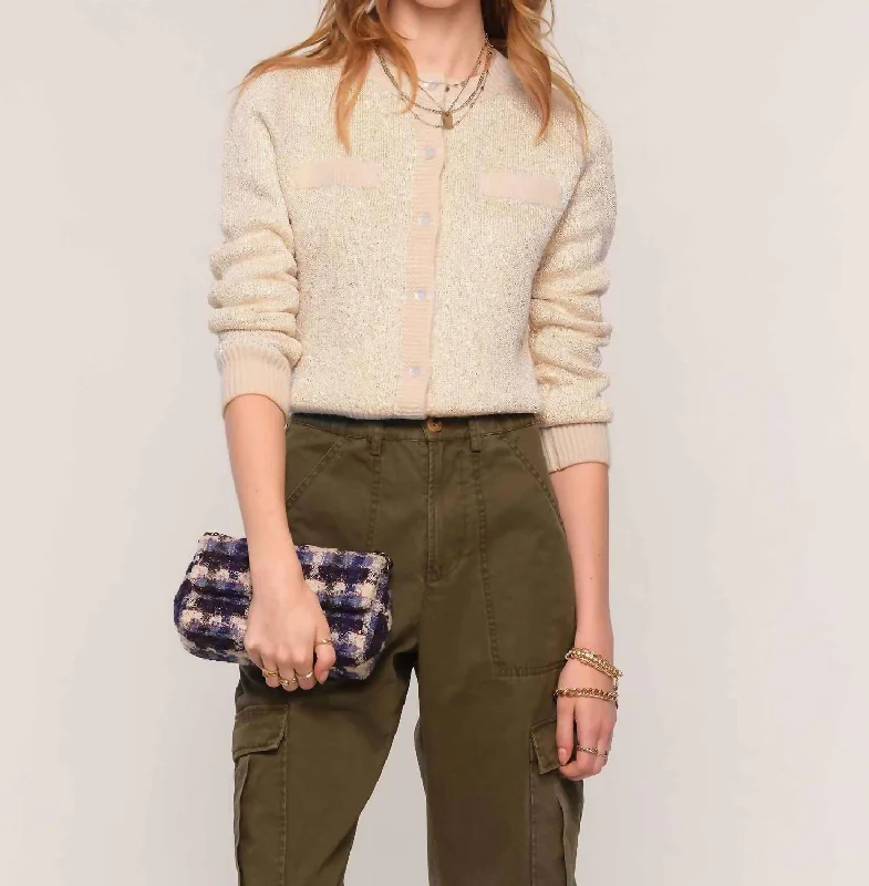 Nouvelle Cardi In Cream Tough Women's Military - inspired