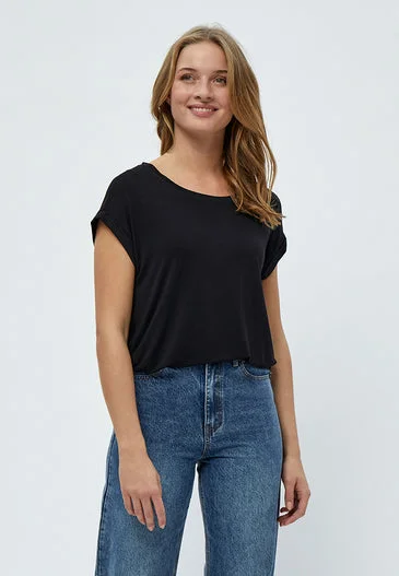 PC6071  Rosalinda Malucca T-Shirt - Black Modern Women's 