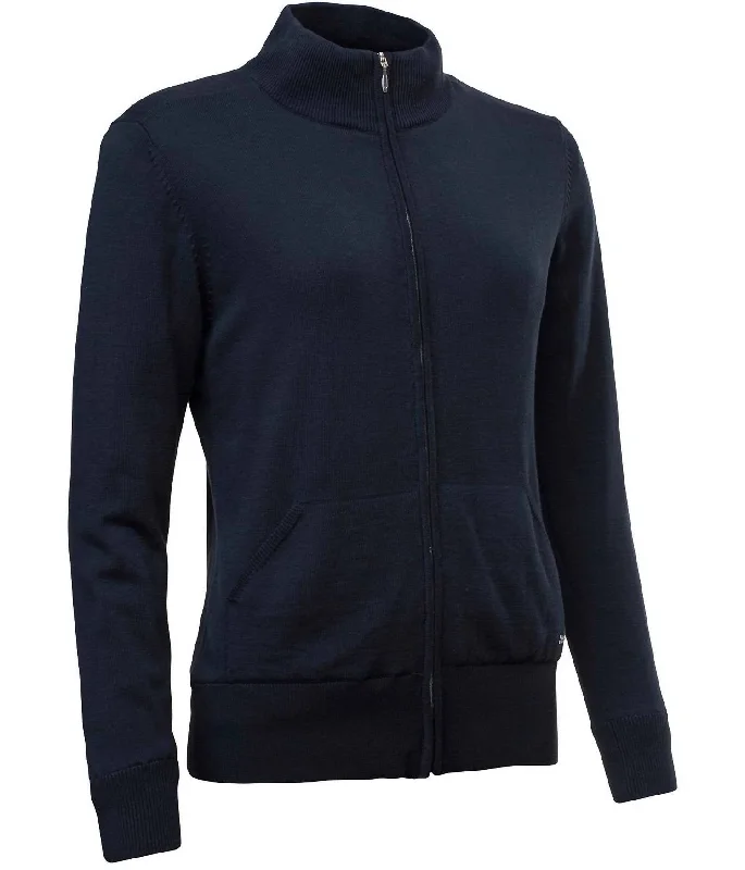 Women's Dubson Wind Stop Cardigan In Navy Earthy Women's 