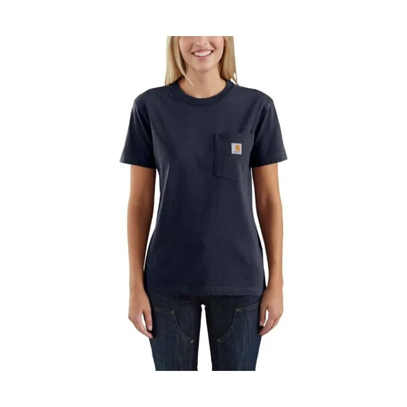 Carhartt Women's Loose Fit Heavyweight Short-Sleeve Pocket T-Shirt - Navy Business