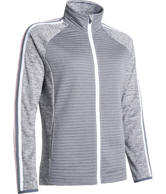 Women Turnberry 3D Stripe Fullzip Cardigan In Granite Sporty Women's Athleisure 