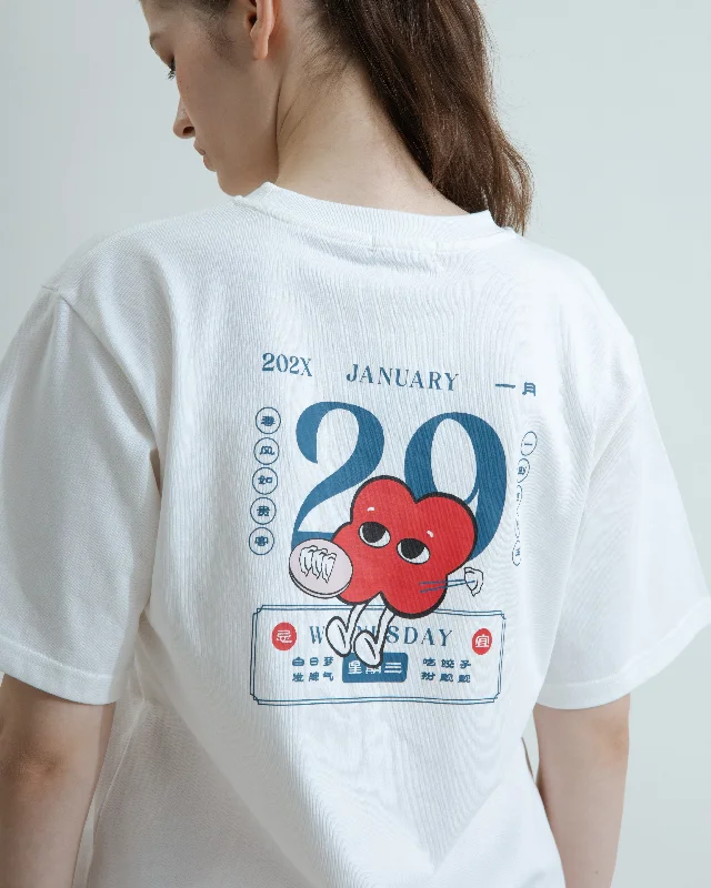LULU Lunar New Year Oversize Tee (White) Minimalist Women's Casual