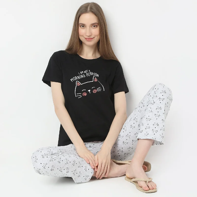 Animal Print Round Neck Short Sleeve Lounge T-Shirt Minimalist Women's Casual