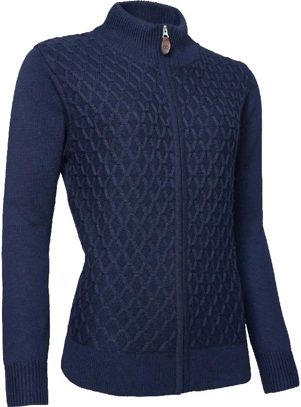 Women Knitted Avondale Cardigan In Navy Bohemian Women's Free