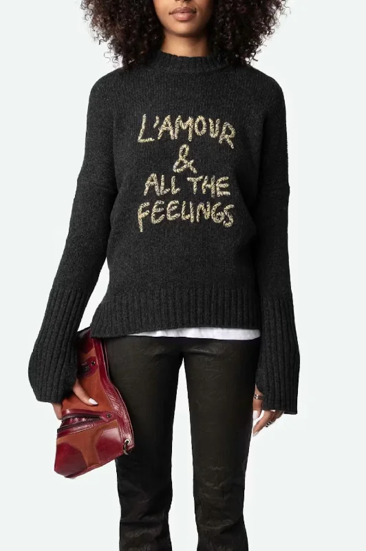 Malta Sweater In Anthracite Stylish Women's Neon