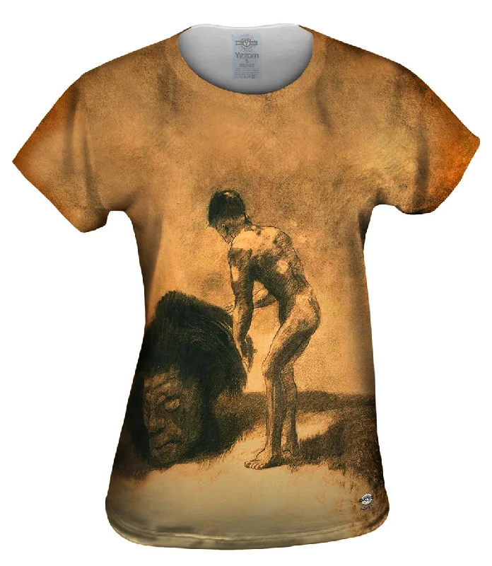 Odilon Redon - "David And Goliath" (1875) Sharp Women's Italian
