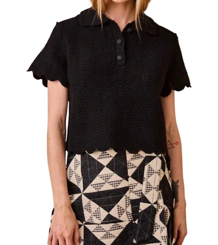 Nadine Sweater In Onyx Sleek Women's Metallic