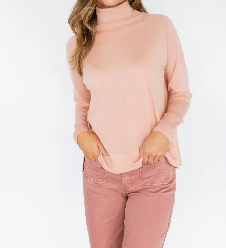 Turtle Neck Sweater In Petal Traditional Women's 