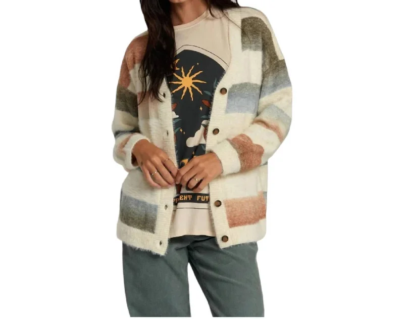 Here We Are Cardigan In Multi-Color Dapper Women's 1920S