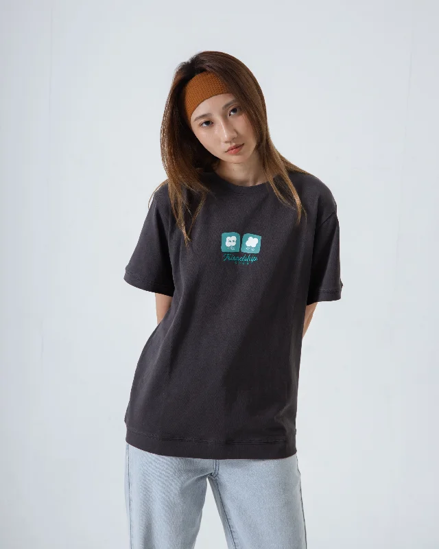 LULU Wink and Shine Graphic Tee (Dark Grey) Dynamic Women's High - energy