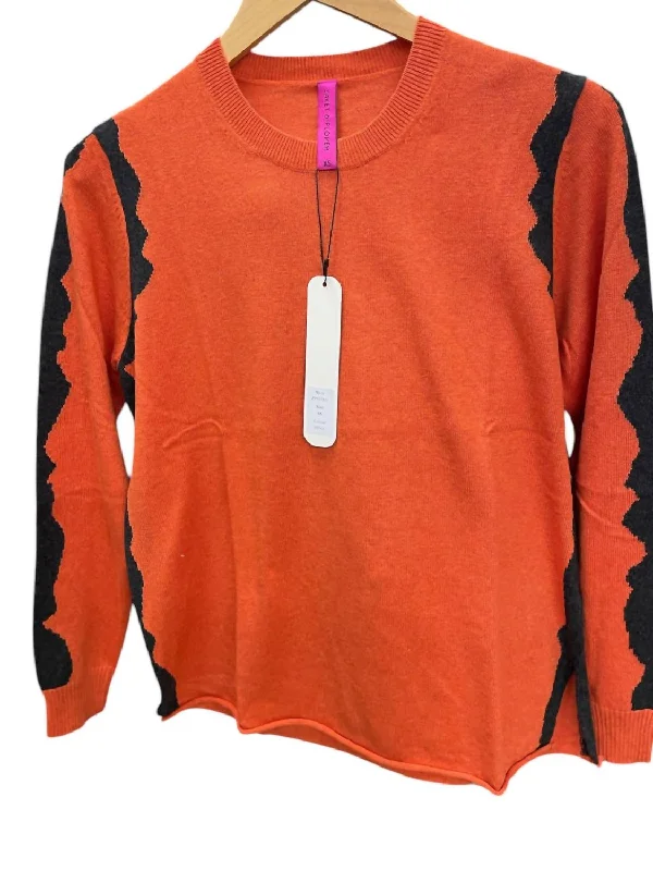 Women's Intarsia Crew Sweater In Sienna Monochromatic All - in - one