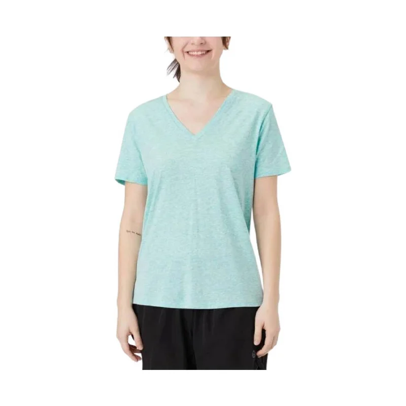 Tasc Women's All Day V-Neck Top - Joyful Blue Heather - ONLINE STORE CREDIT/EXCHANGE ONLY Sleek Women's 