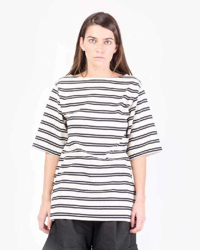 Dani Stripes in Ecru White/Navy Streetwear Style for 