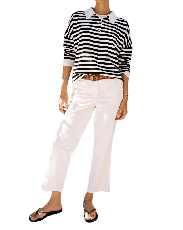 Gilma Pullover In Black/white Sporty Women's Athleisure 