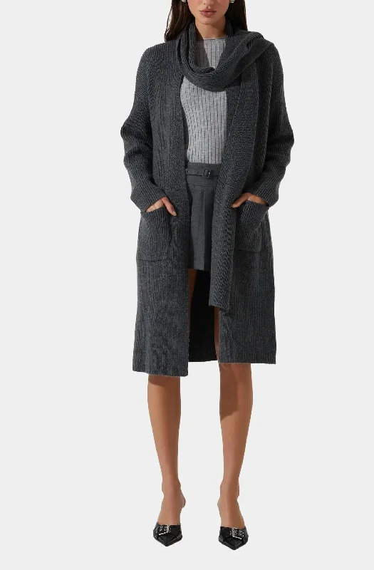 Noemi Cardigan In Grey Australian Beach