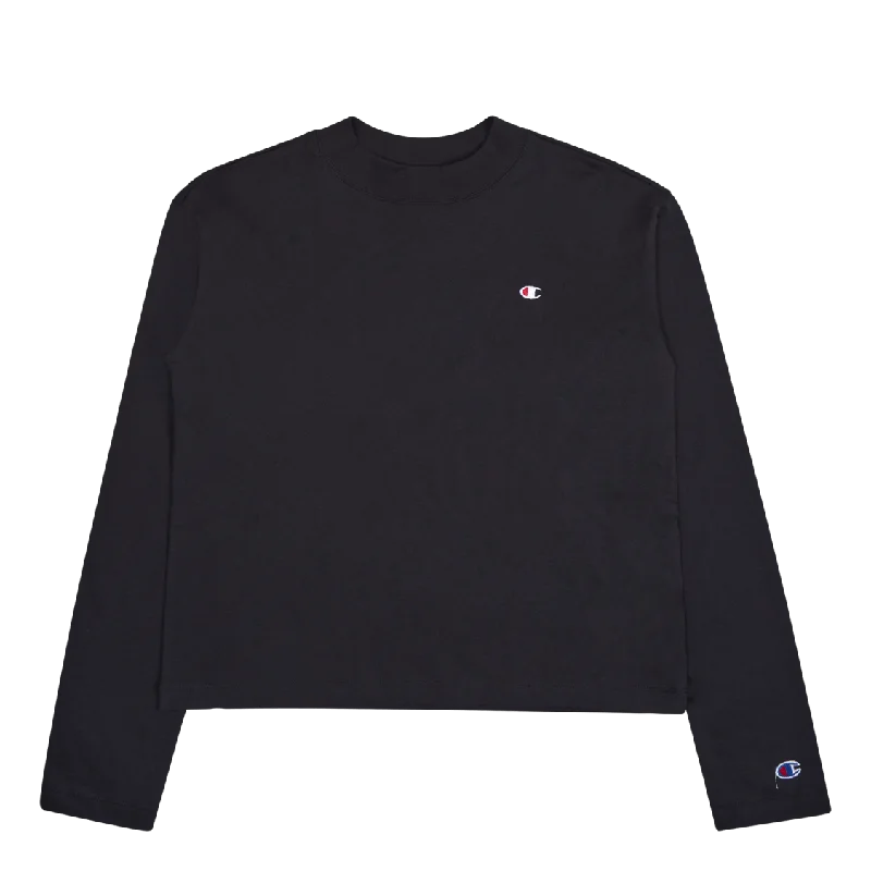 Long Sleeve Crewneck T-shirt Nbk Cozy Women's Sherpa - lined