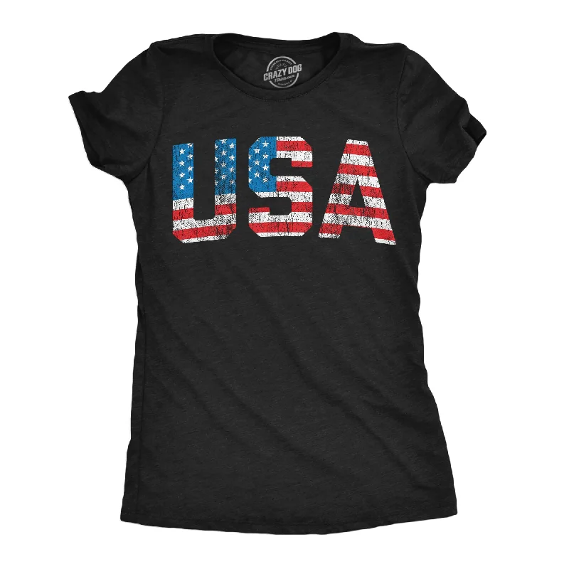 Vintage USA Women's T Shirt Trendy Women's Oversized