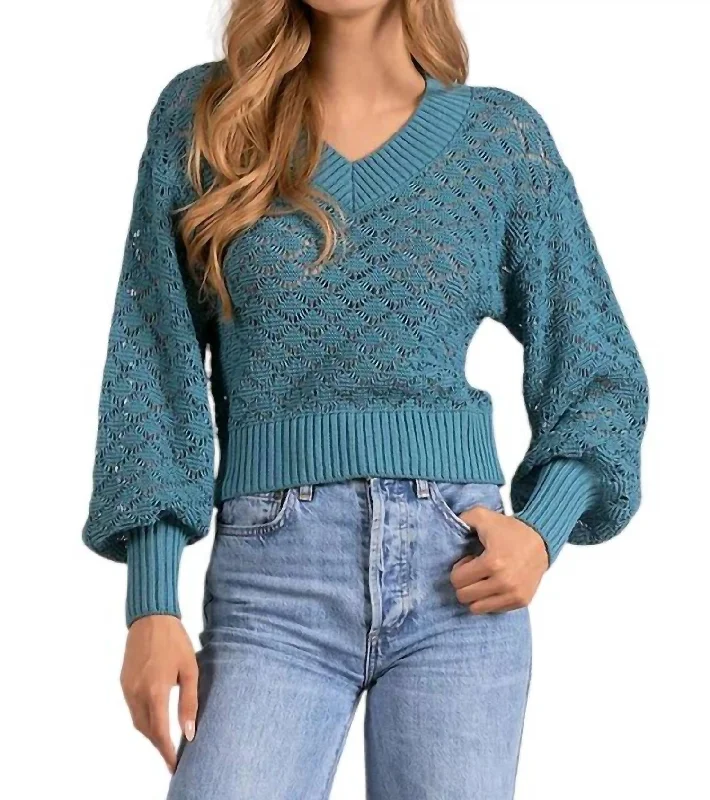 Brie Sweater In Peacock European