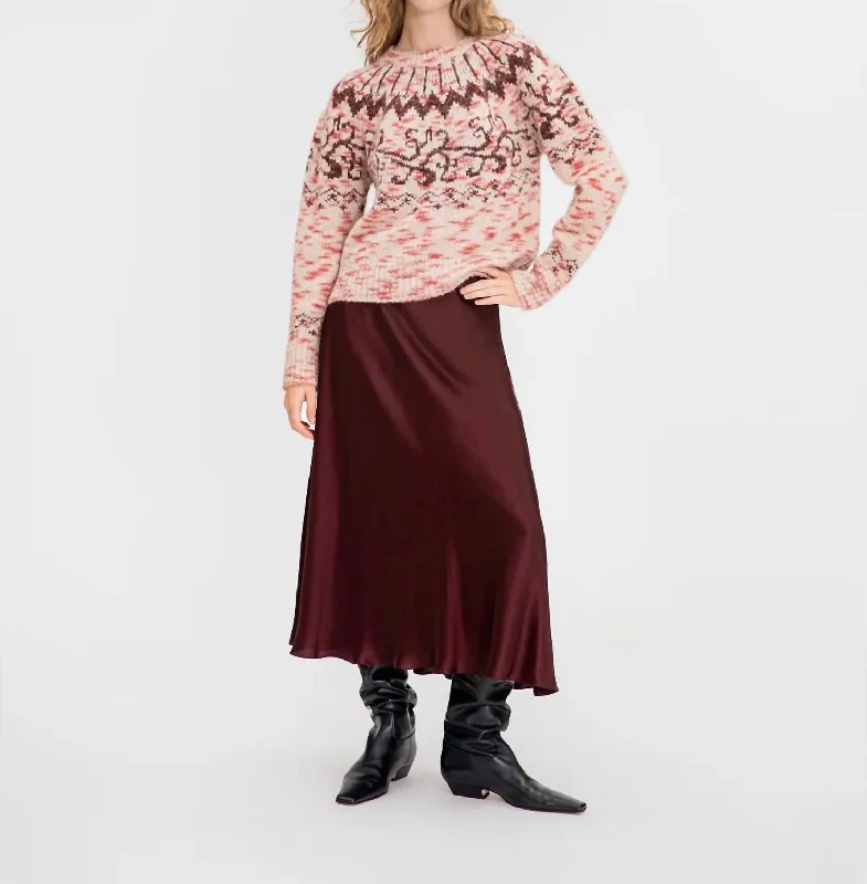 Duke Fair Isle Knit Sweater In Taupe Multi Street