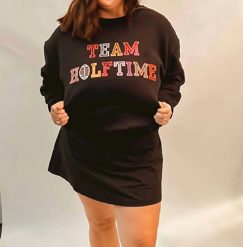 Team Halftime Patch Sweatshirt In Black Athletic Women's High - 
