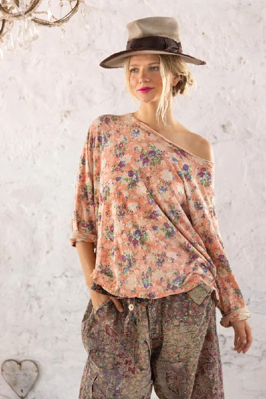 Floral Block Print Viggo Tee Refined Women's Velvet