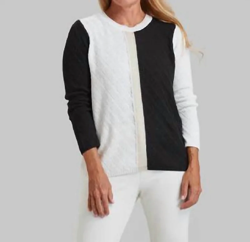 2 Tone Sweater In Multi Sporty Women's Athleisure 