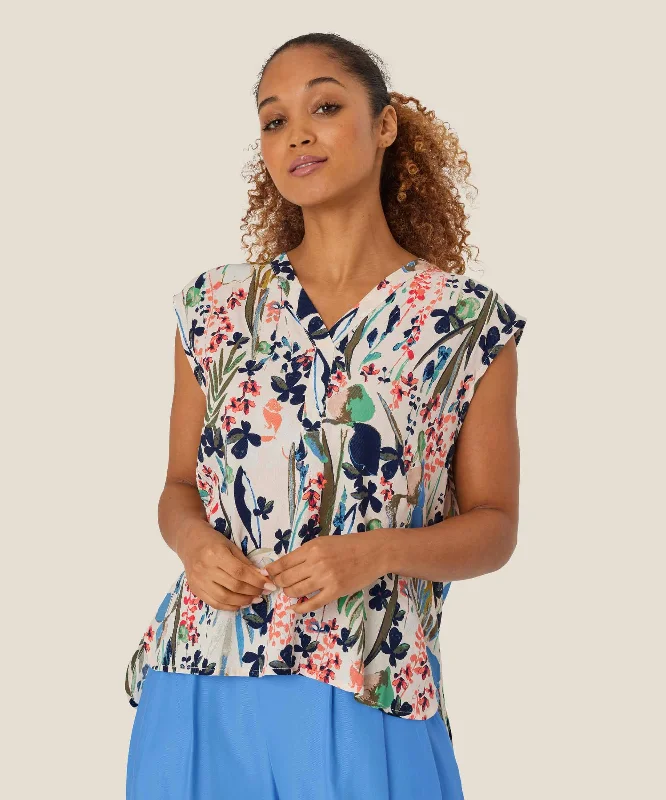 1009324 MaElin Print Top - Marina Sleek Women's 