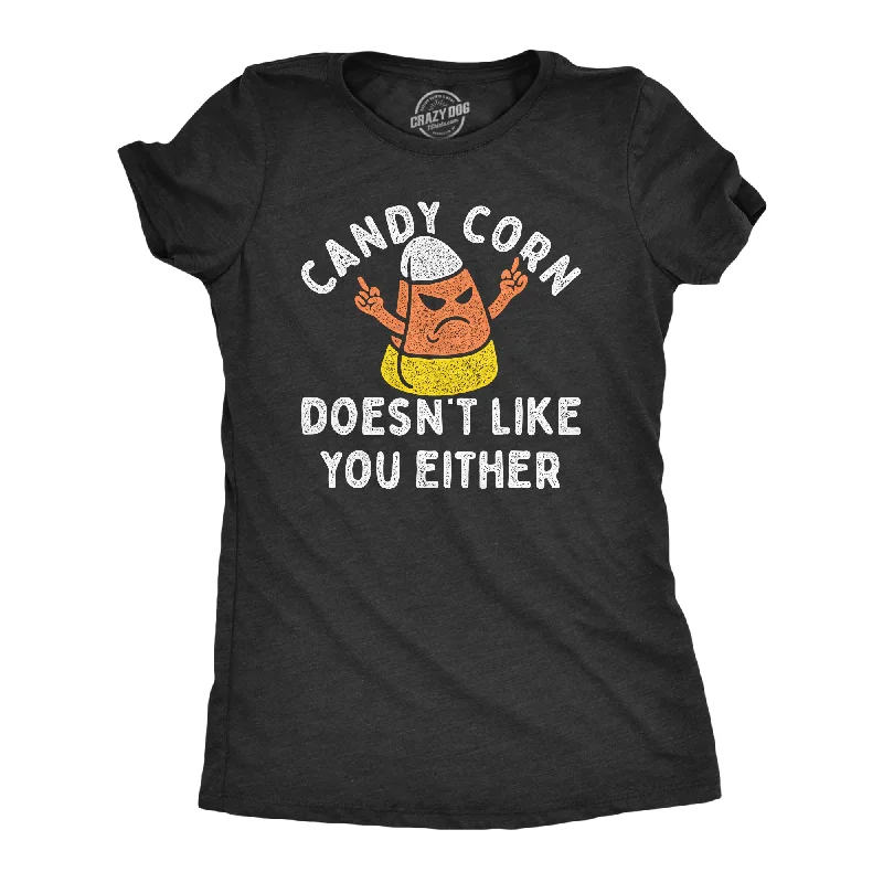 Candy Corn Doesnt Like You Either Women's T Shirt Youthful Women's Anime - inspired