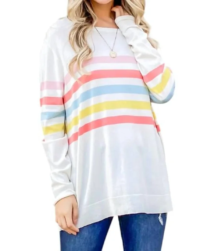 Best Of You Sweater In Ivory Multi Dynamic Women's High - energy